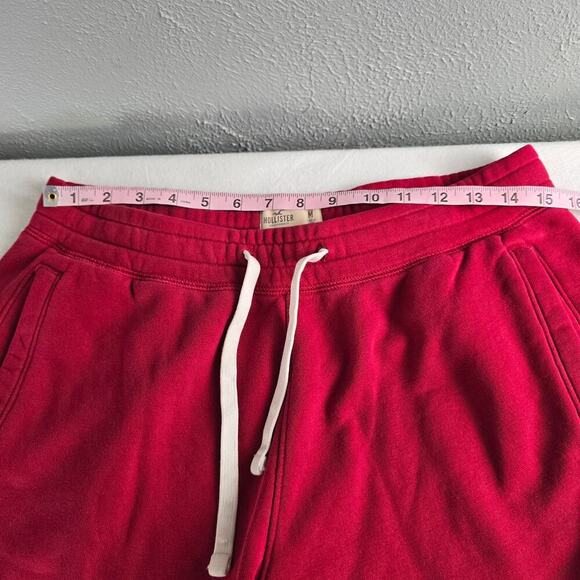 Hollister Women's Spellout Pull On Red Tapered Sweatpants Medium Lounge Y2K‎ - Picture 4 of 11